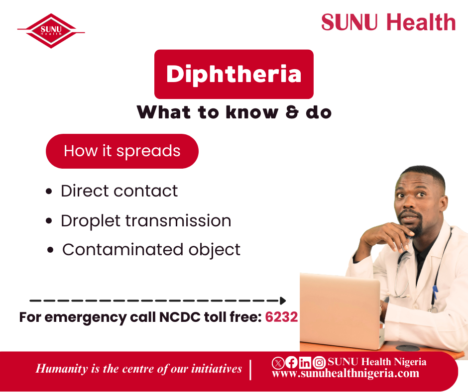 How is Diphtheria spread? SUNU Health
